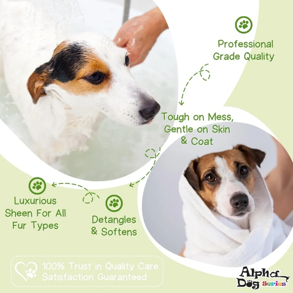 Alpha Dog Series All Stages Dog Grooming Natural Dog Shampoo and Conditioner